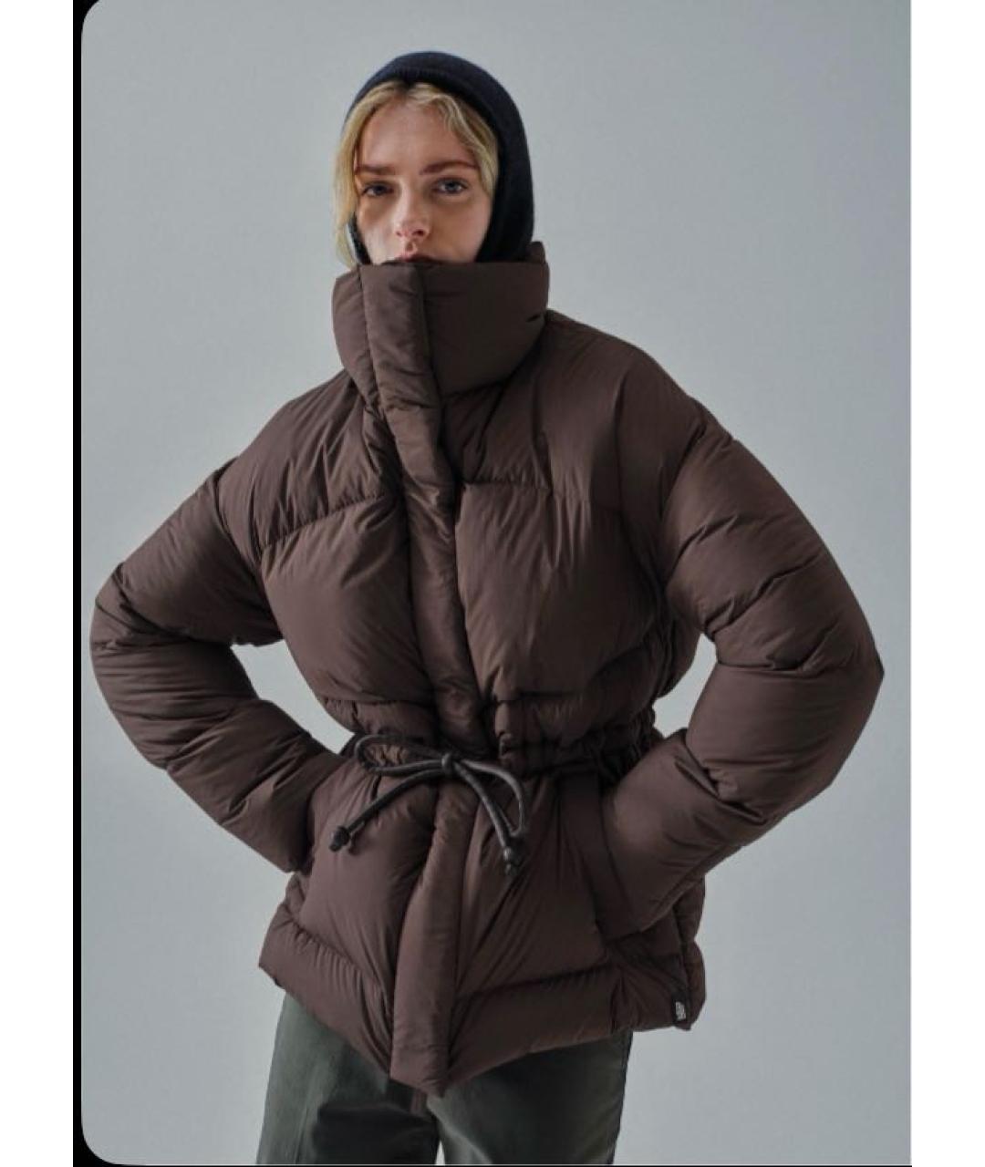 BACON Коричневый полиамидовый пуховик, фото 5