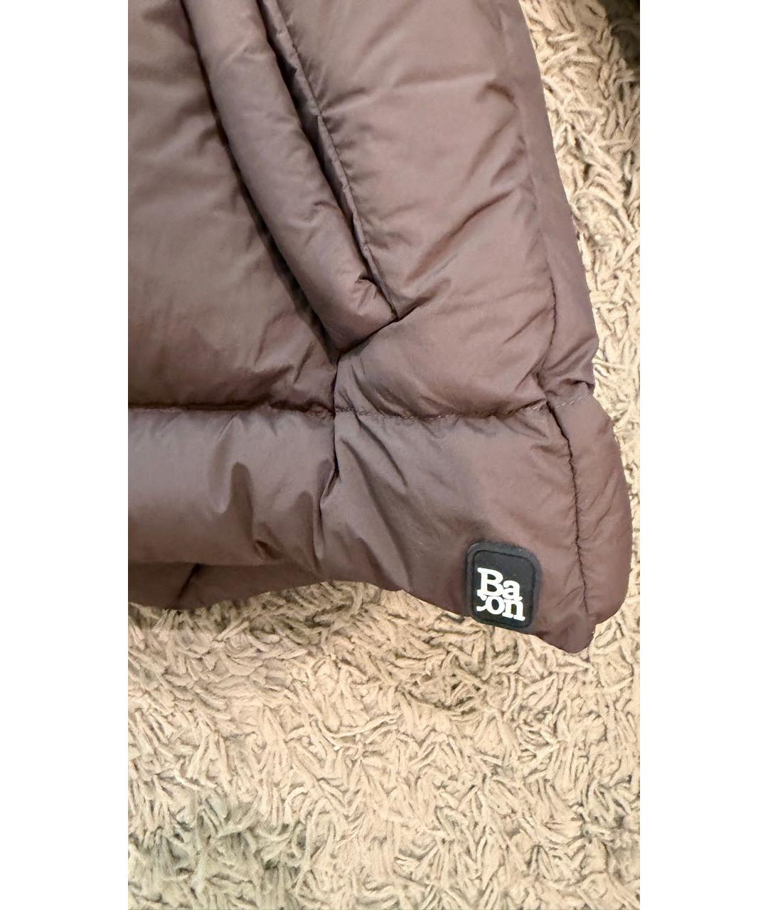 BACON Коричневый полиамидовый пуховик, фото 8