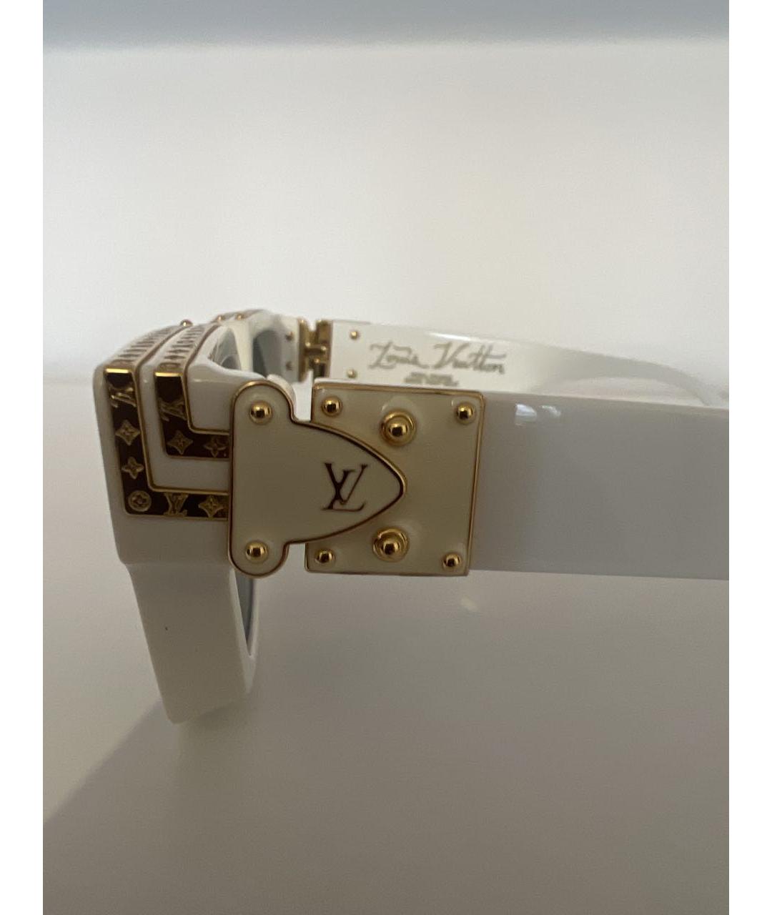 LOUIS VUITTON Белые пластиковые солнцезащитные очки, фото 4