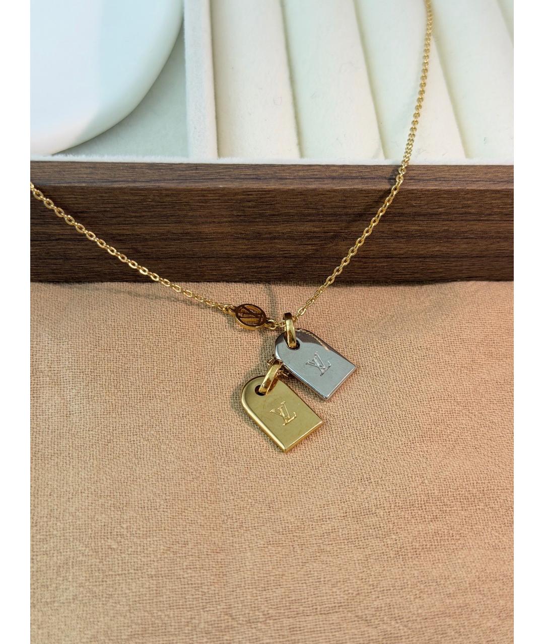 LOUIS VUITTON Золотая латунная подвеска, фото 4
