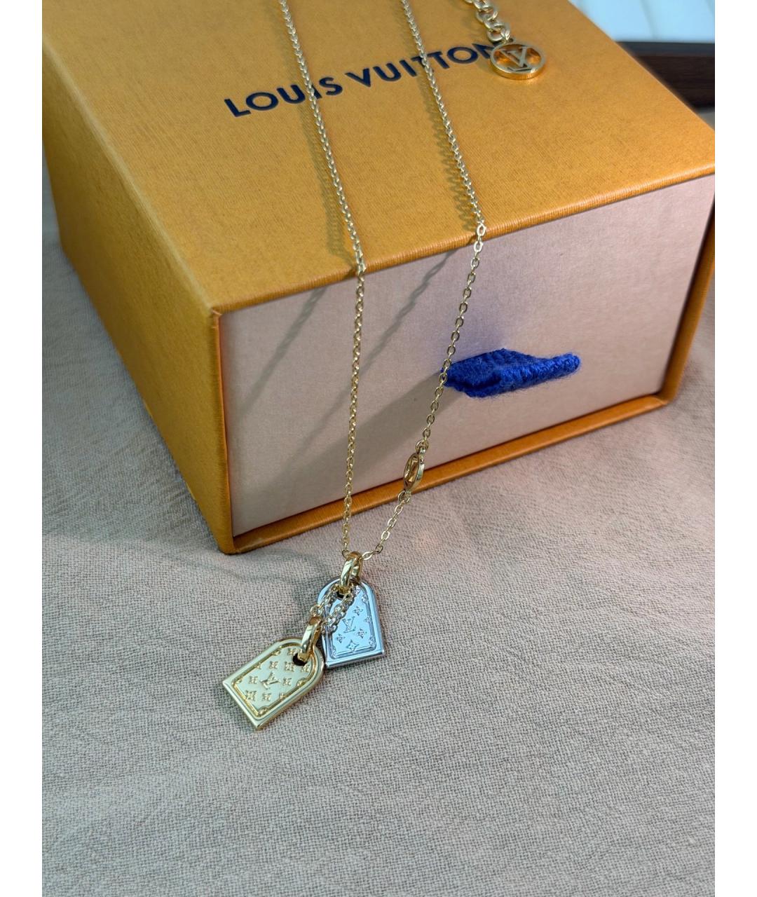 LOUIS VUITTON Золотая латунная подвеска, фото 3