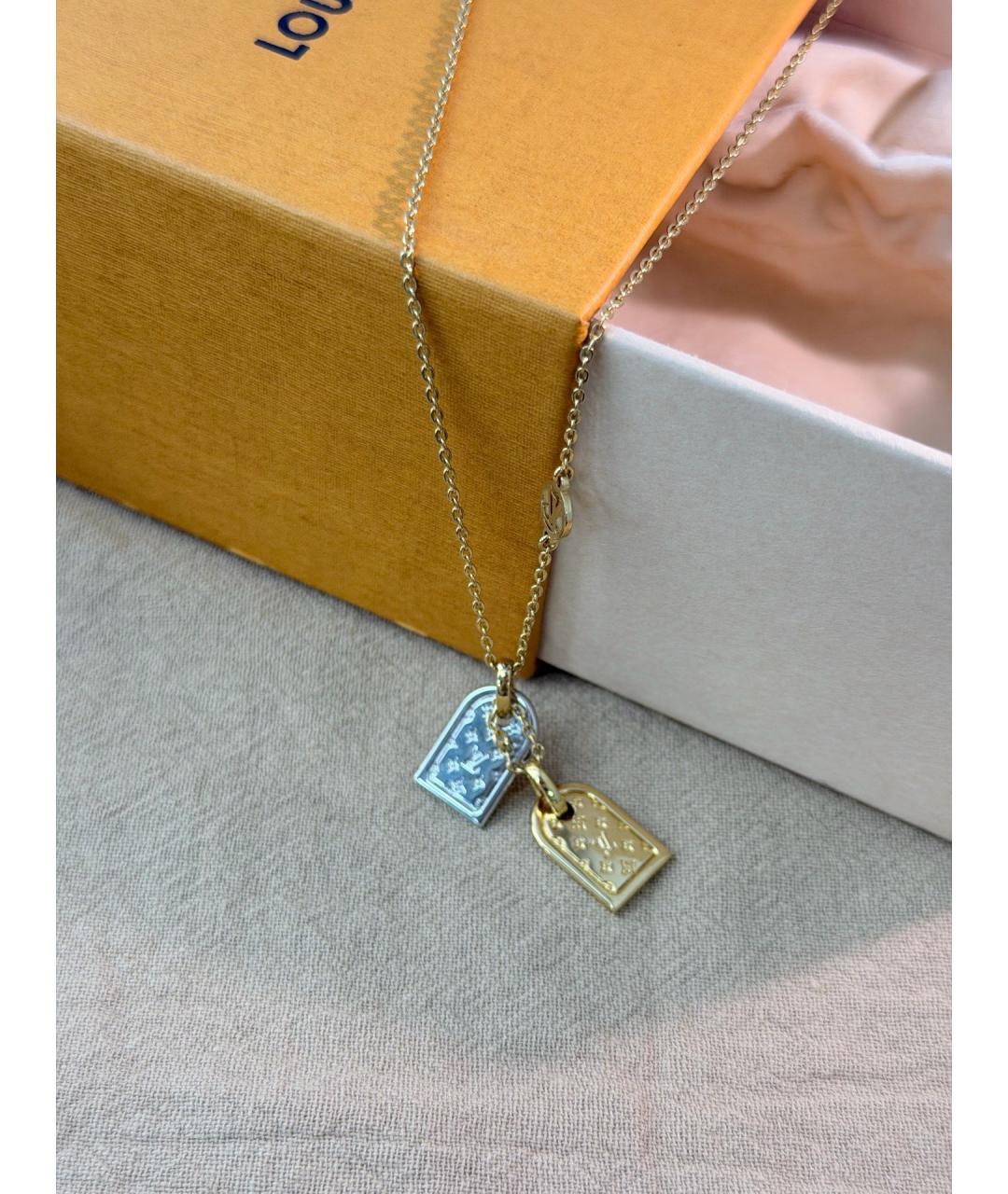 LOUIS VUITTON Золотая латунная подвеска, фото 2