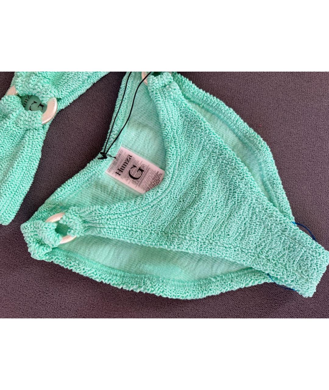 HUNZA G Бирюзовый полиамидовый купальник, фото 5