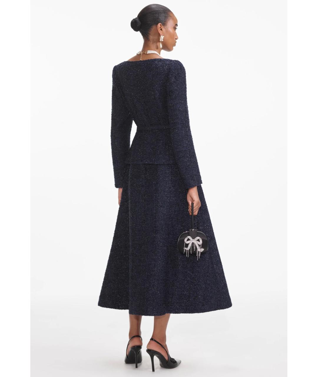 SELF-PORTRAIT Темно-синее коктейльное платье, фото 8