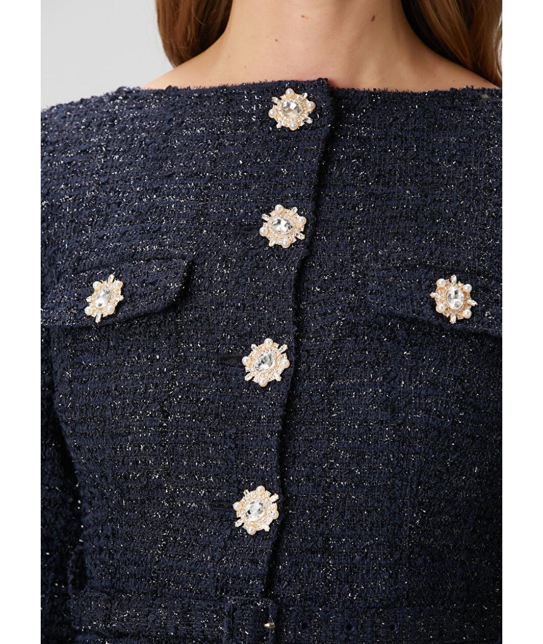 SELF-PORTRAIT Темно-синее коктейльное платье, фото 9