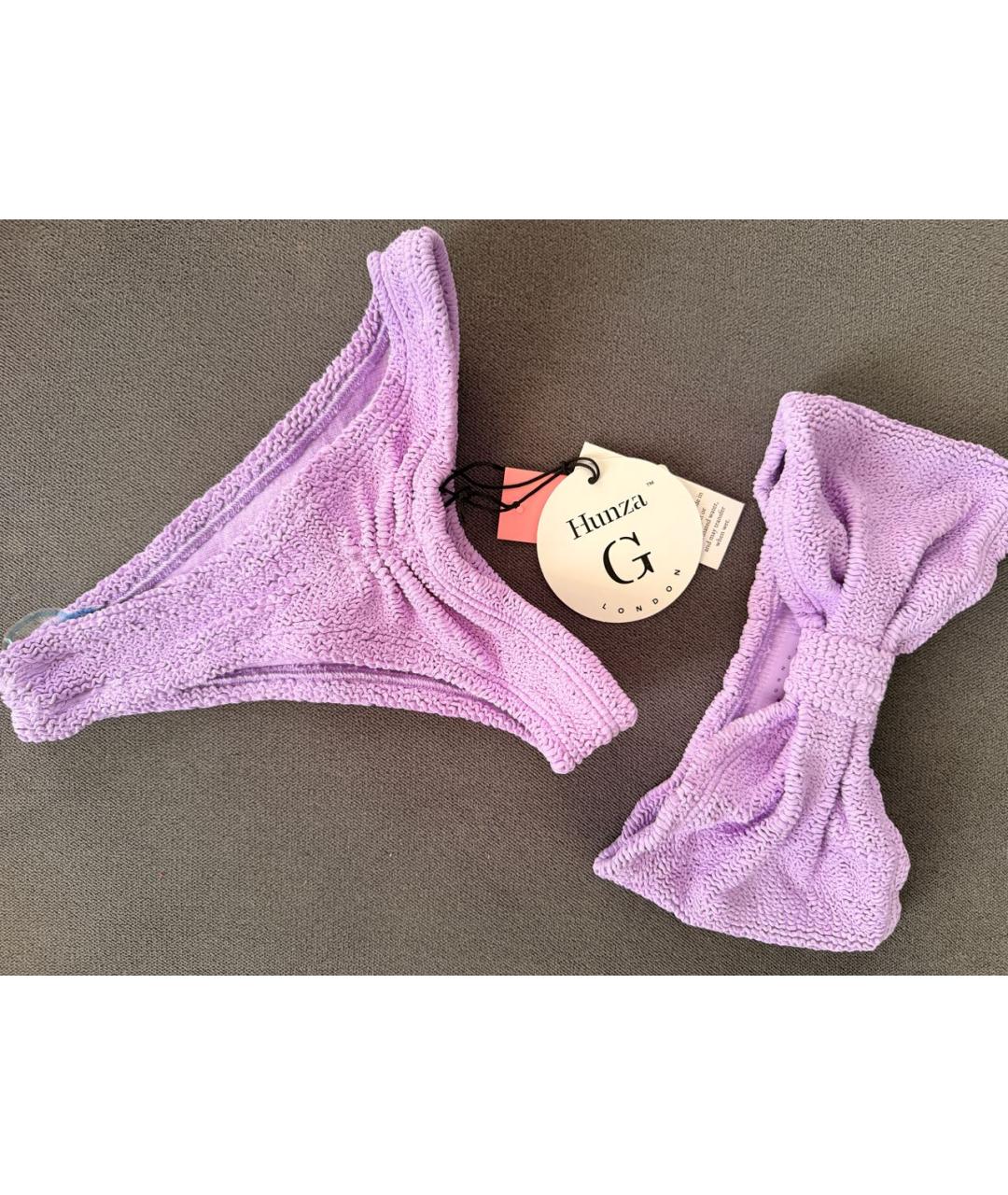 HUNZA G Фиолетовый полиамидовый купальник, фото 5