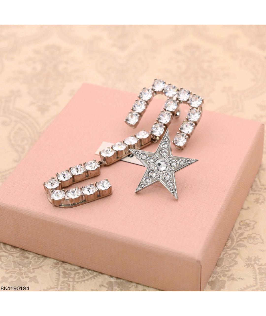 MIU MIU Серебряные металлические серьги, фото 7