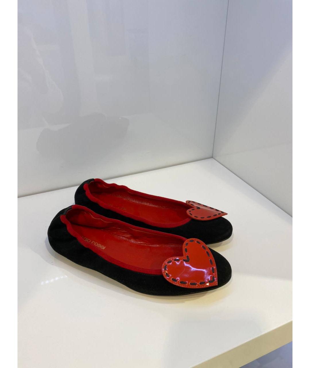 SERGIO ROSSI Мульти кожаные балетки, фото 4