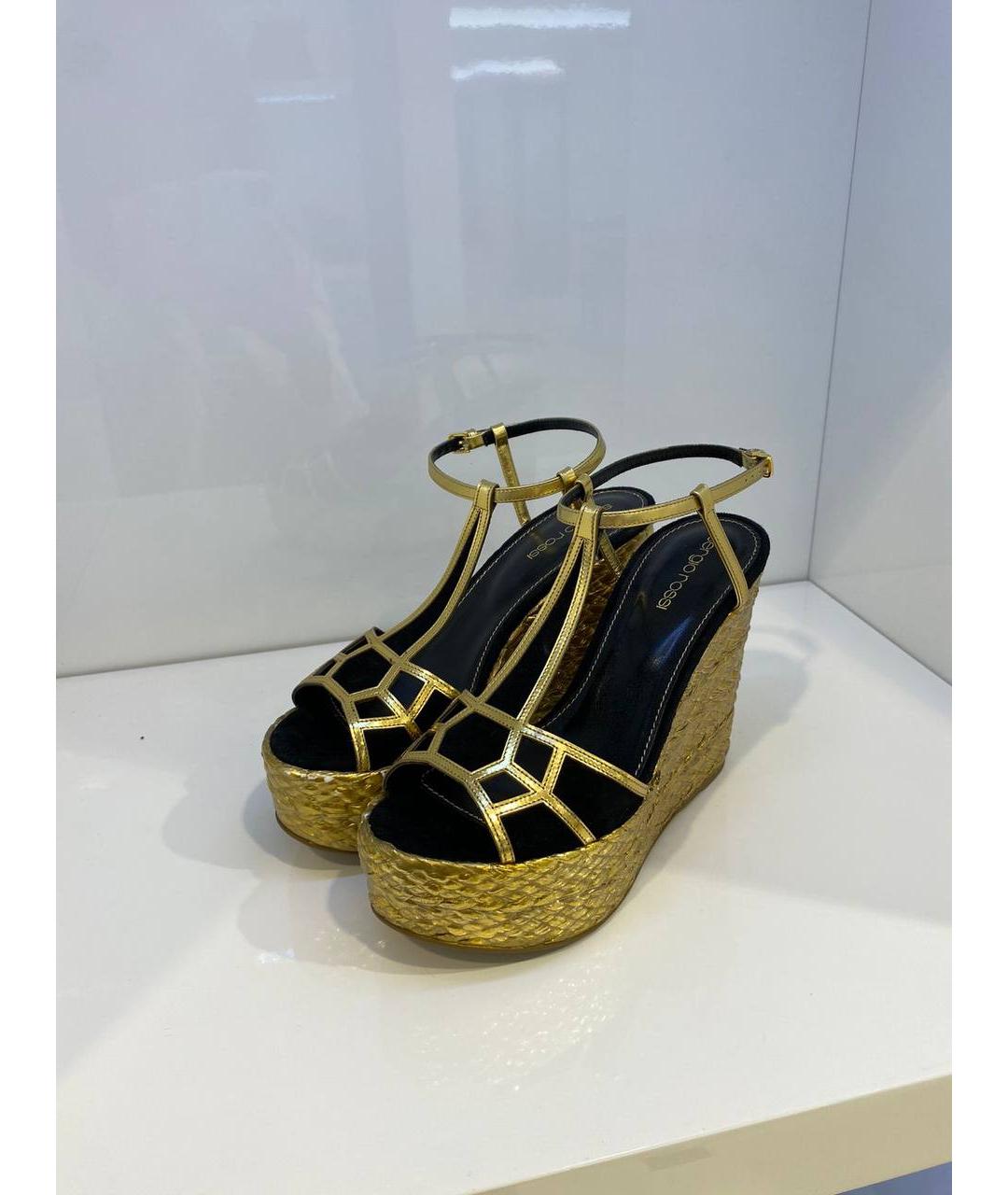 SERGIO ROSSI Мульти кожаные сабо, фото 2