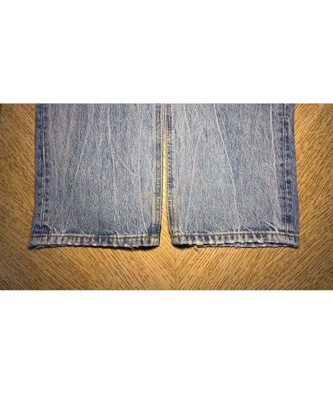 ALEXANDER WANG Голубые хлопковые прямые джинсы, фото 6