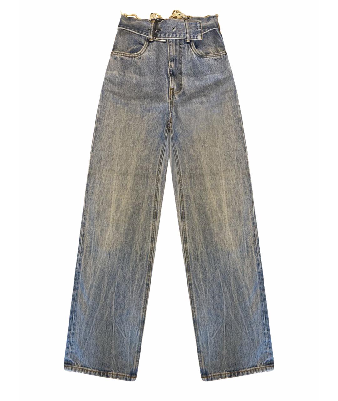 ALEXANDER WANG Голубые хлопковые прямые джинсы, фото 1
