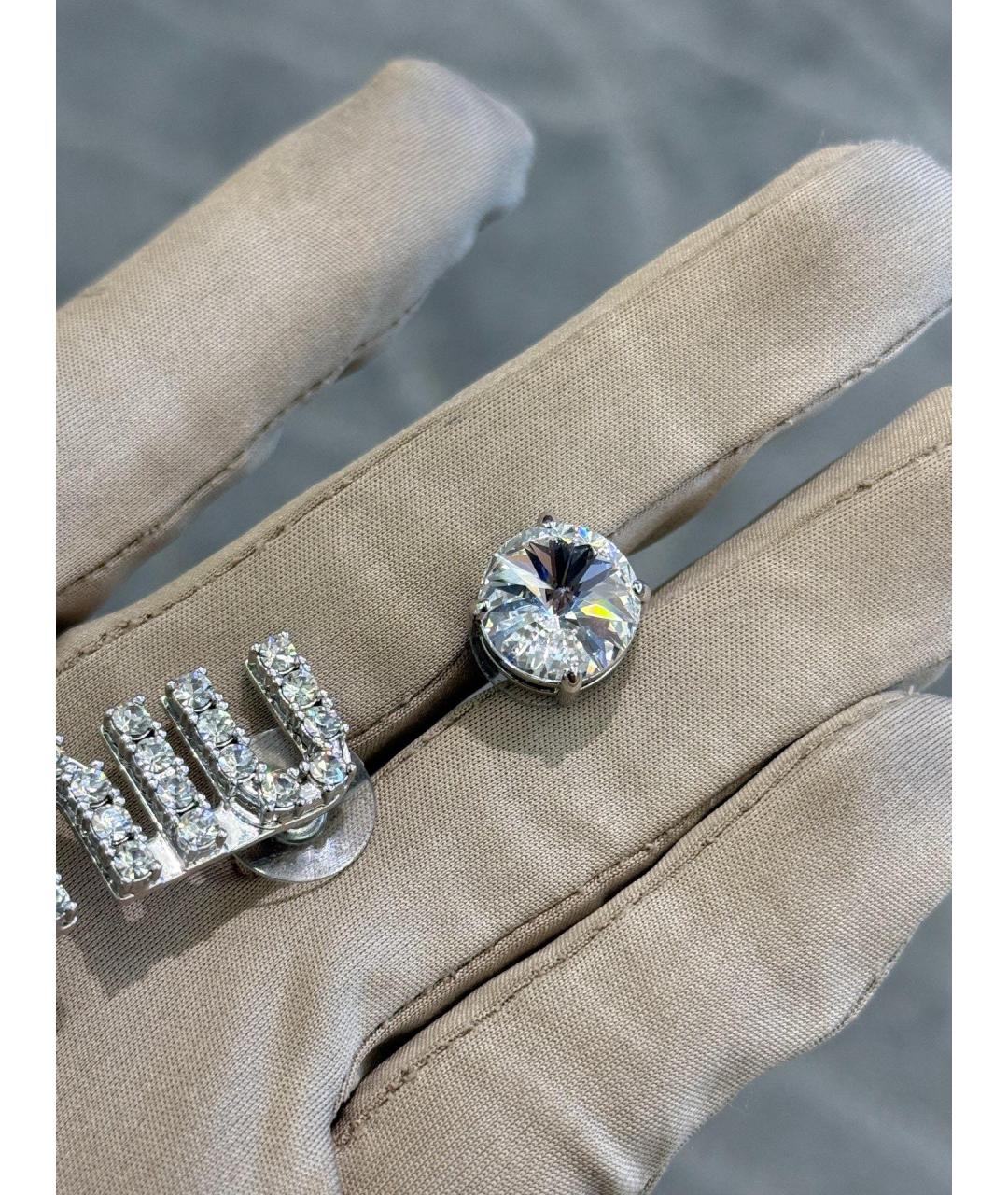 MIU MIU Серебряные металлические серьги, фото 6