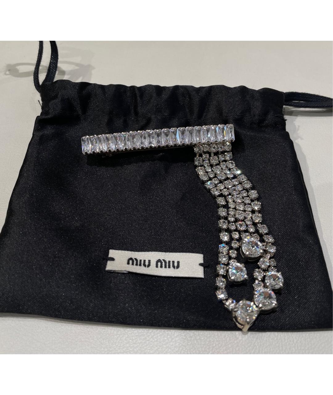 MIU MIU Серебряная заколка, фото 10