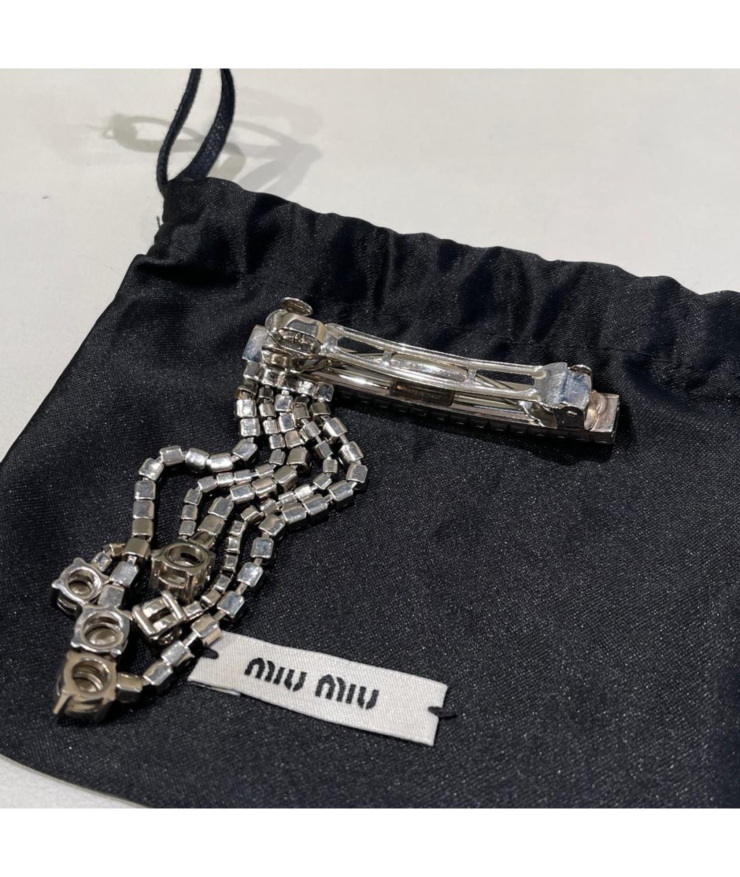 MIU MIU Серебряная заколка, фото 6