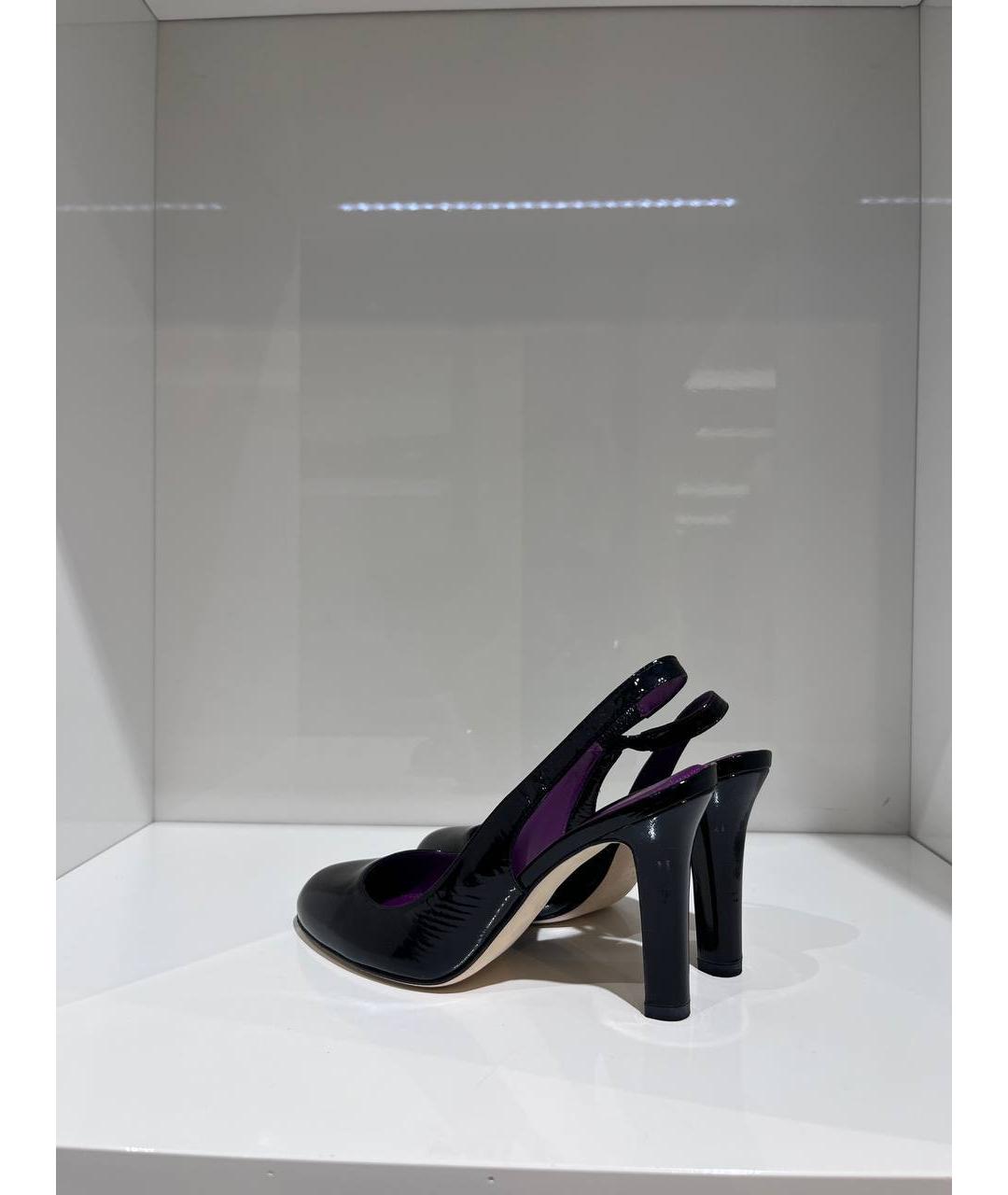 SERGIO ROSSI Черные туфли из лакированной кожи, фото 4