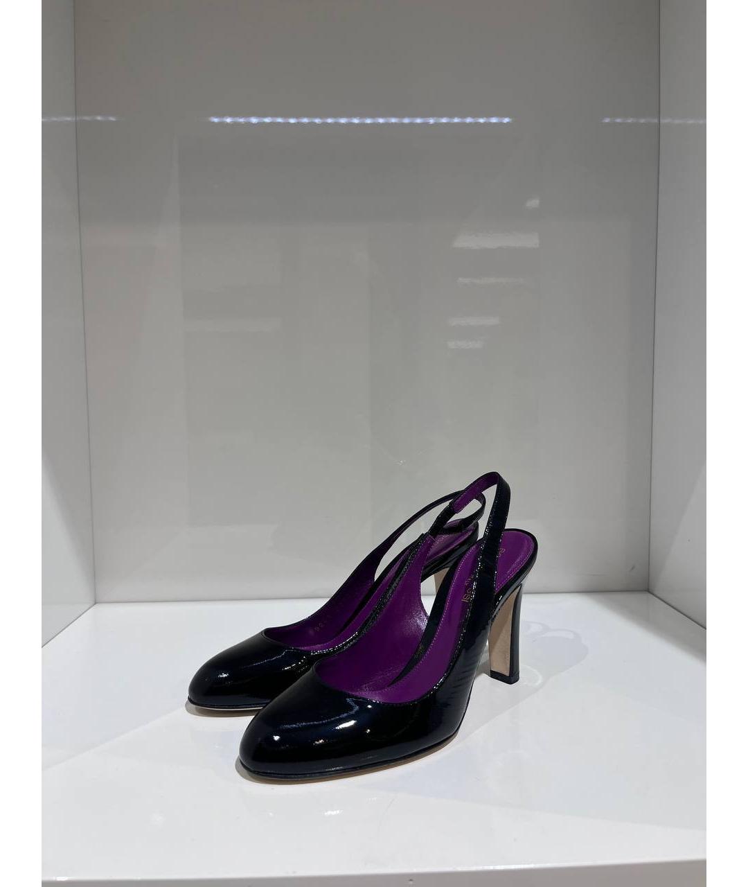 SERGIO ROSSI Черные туфли из лакированной кожи, фото 3