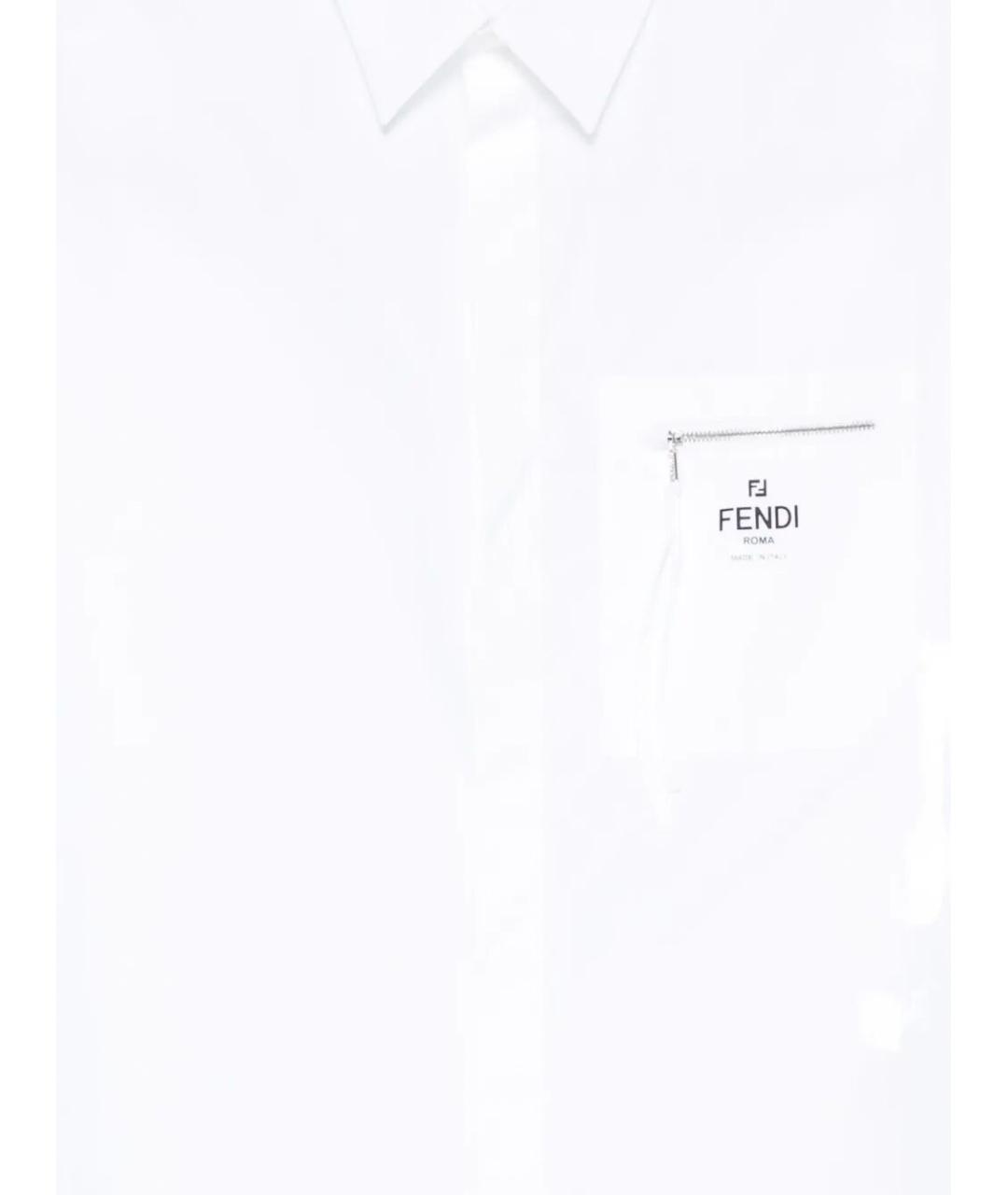 FENDI Белая хлопковая кэжуал рубашка, фото 3