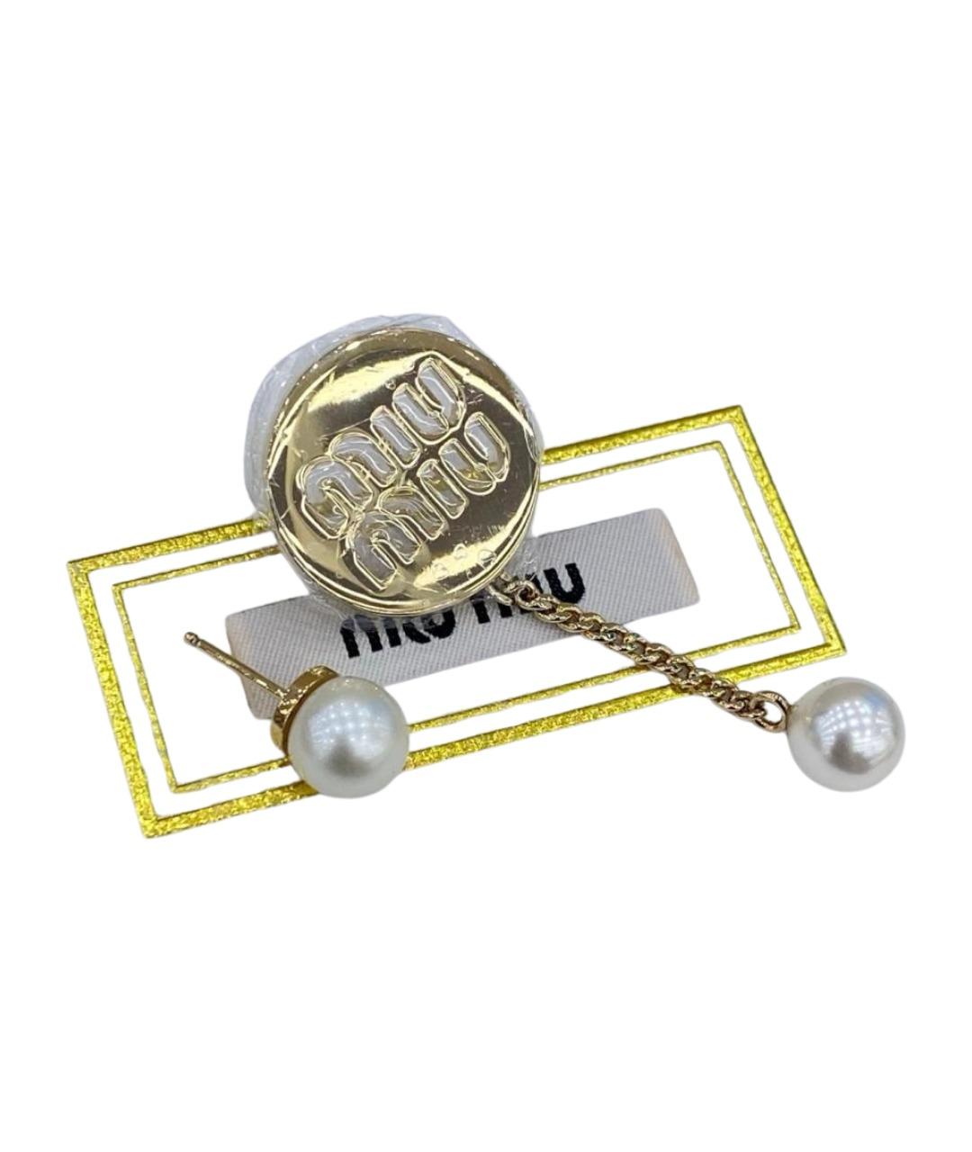 MIU MIU Золотые серьги, фото 5