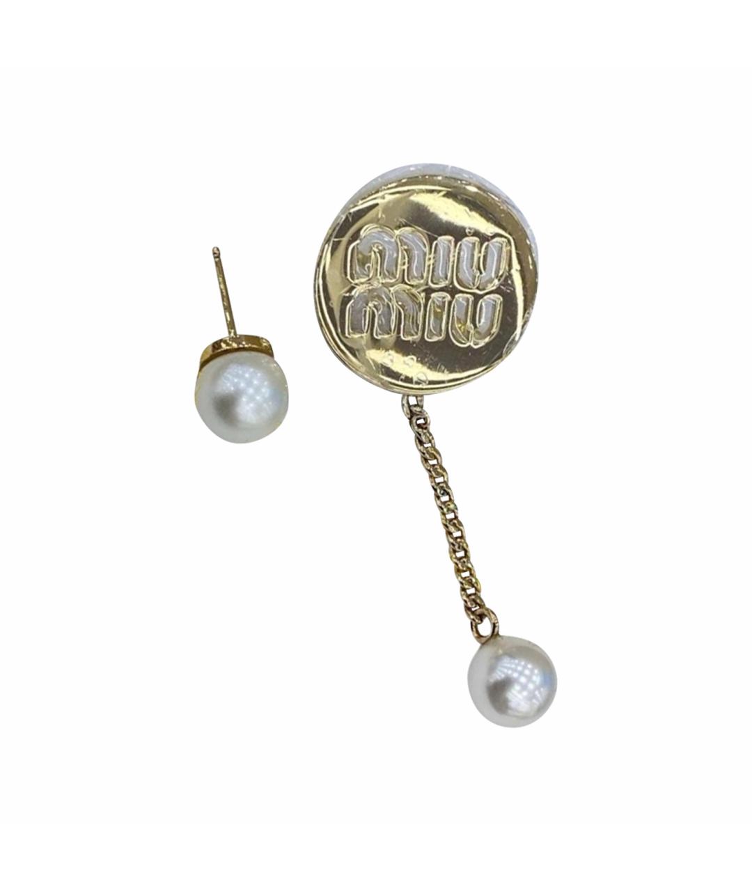 MIU MIU Золотые серьги, фото 1