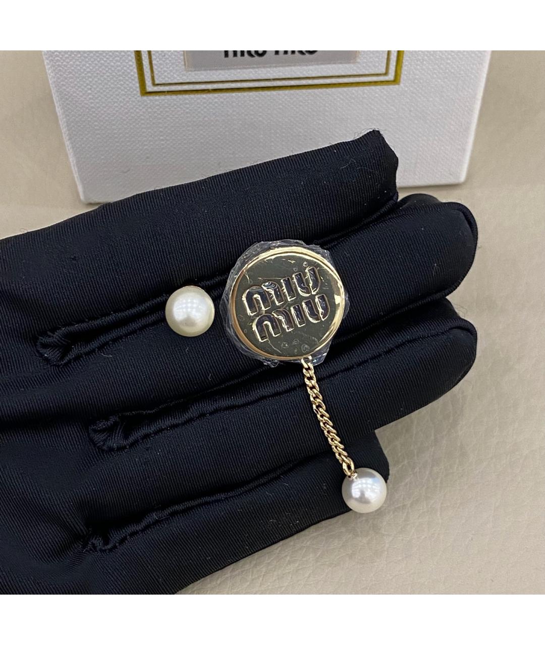 MIU MIU Золотые серьги, фото 4