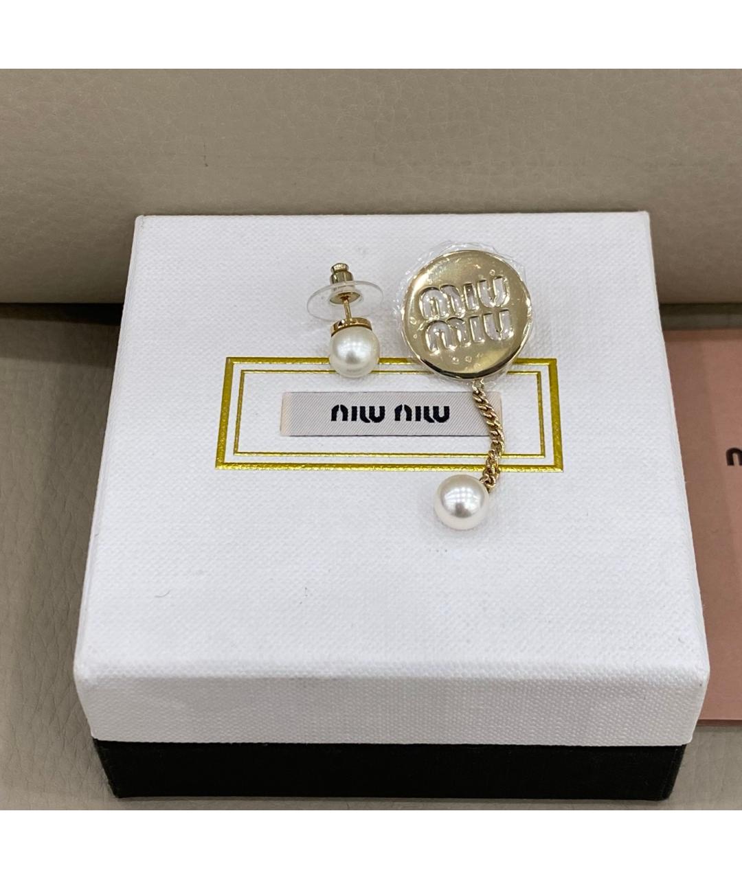 MIU MIU Золотые серьги, фото 3