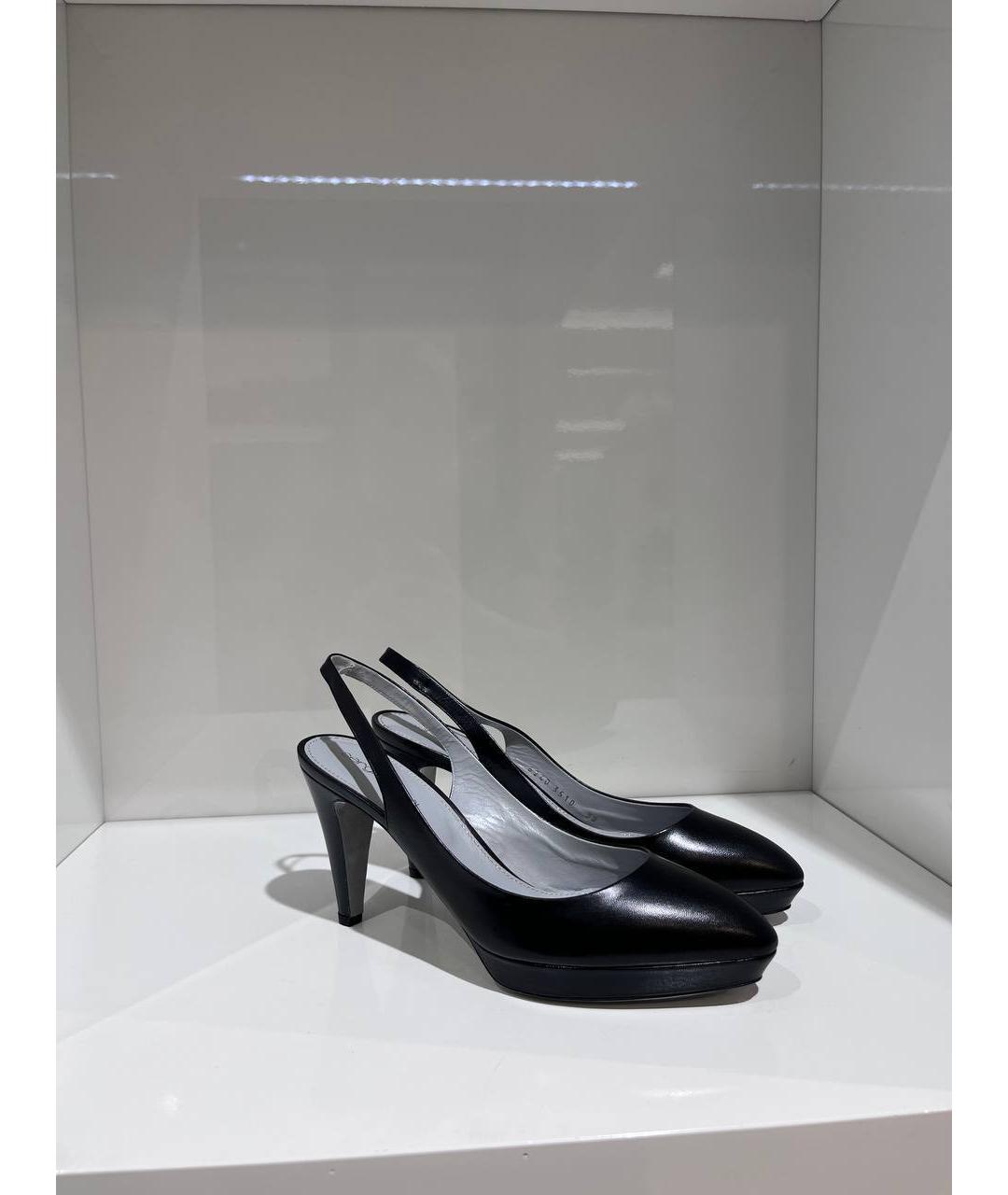 SERGIO ROSSI Черные кожаные туфли, фото 4