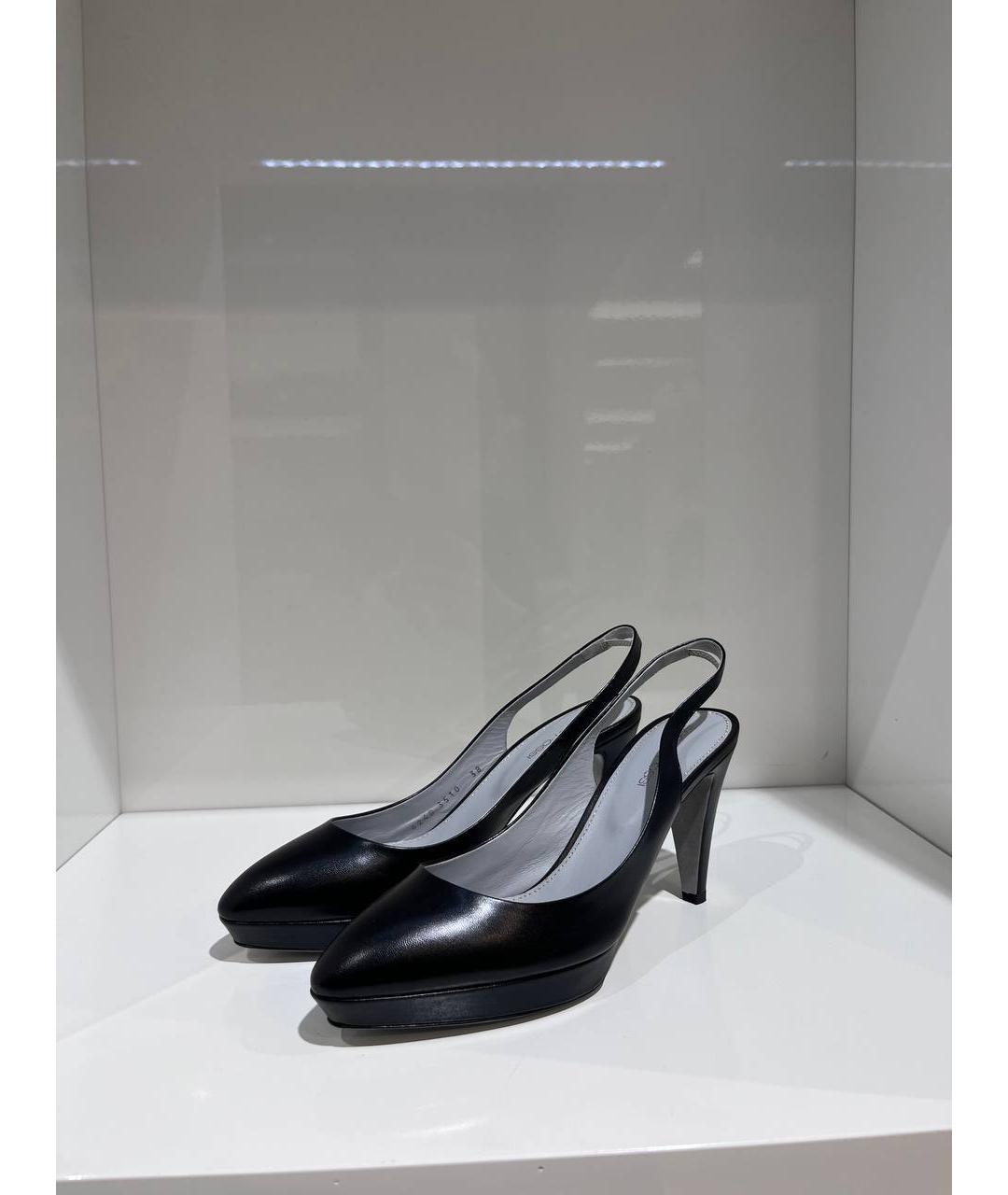 SERGIO ROSSI Черные кожаные туфли, фото 2