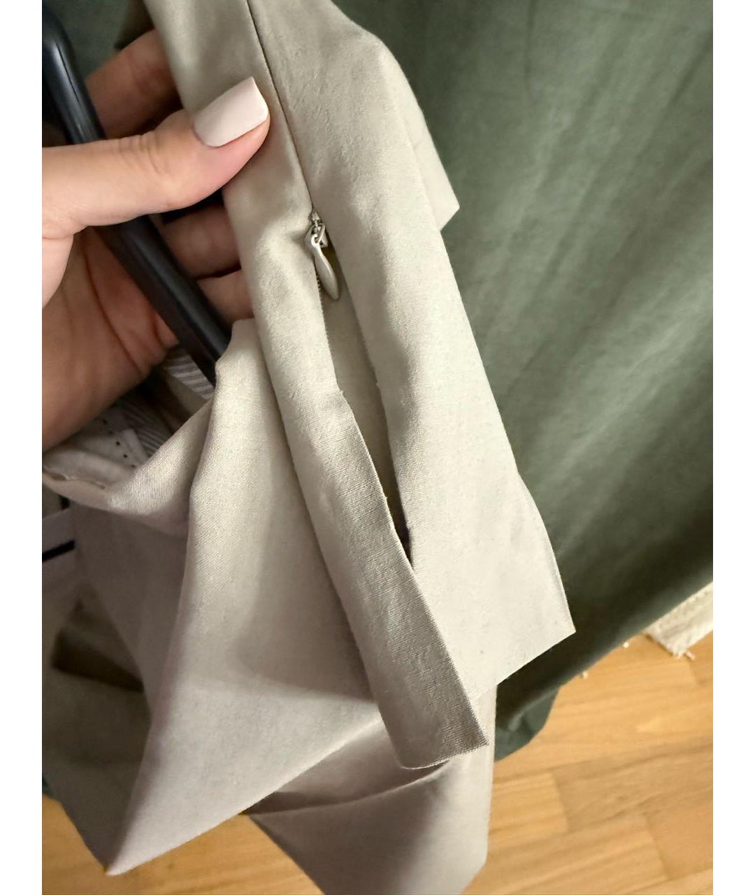 SPORTMAX Серые шерстяные брюки узкие, фото 7