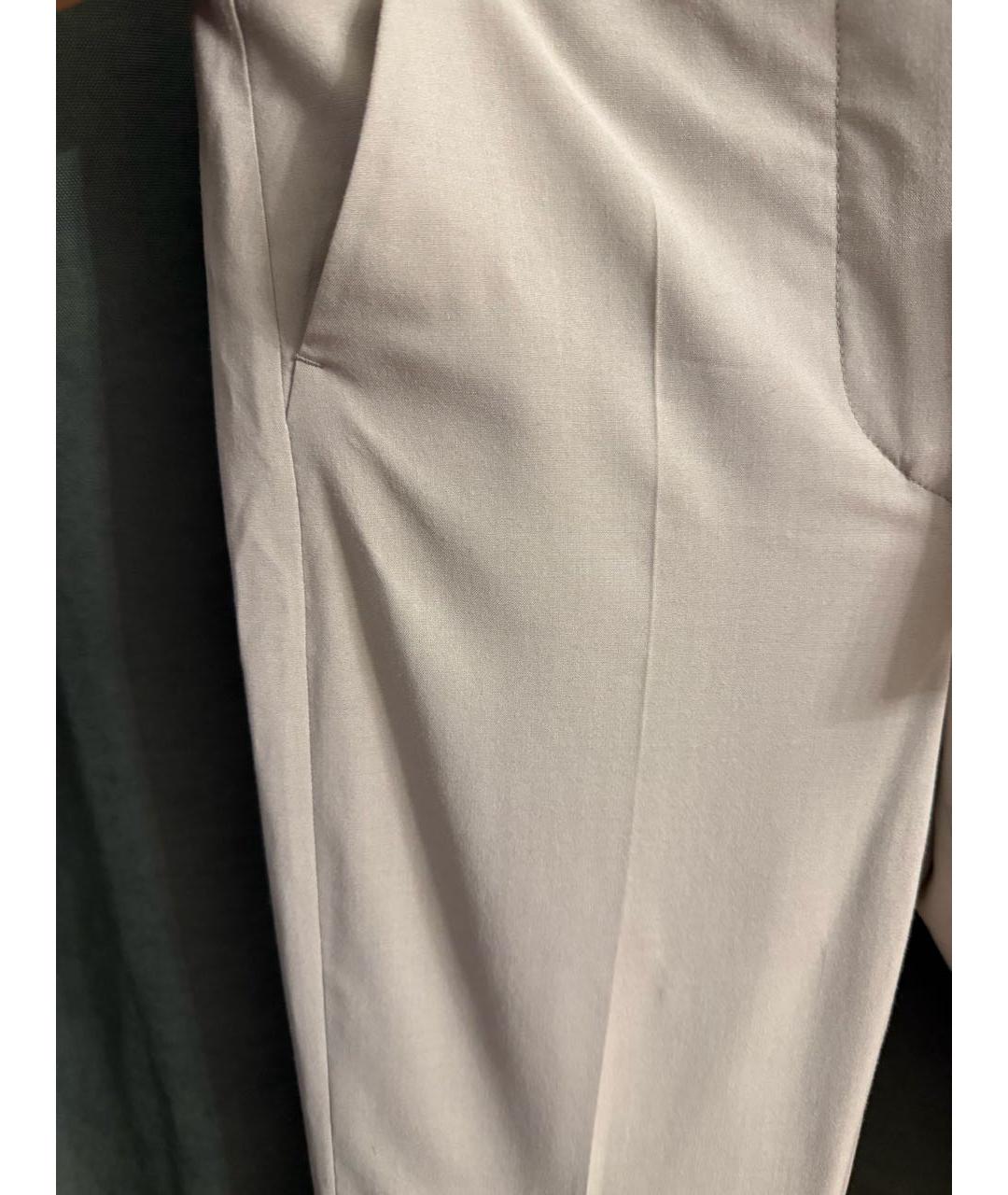 SPORTMAX Серые шерстяные брюки узкие, фото 4