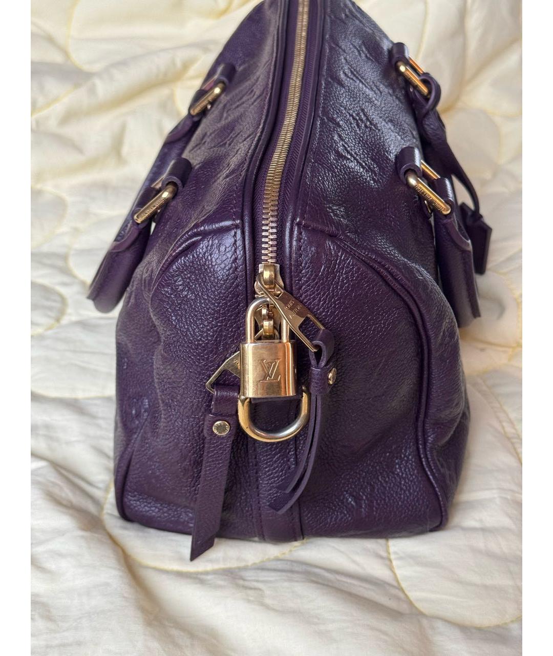 LOUIS VUITTON Бордовая кожаная сумка с короткими ручками, фото 8