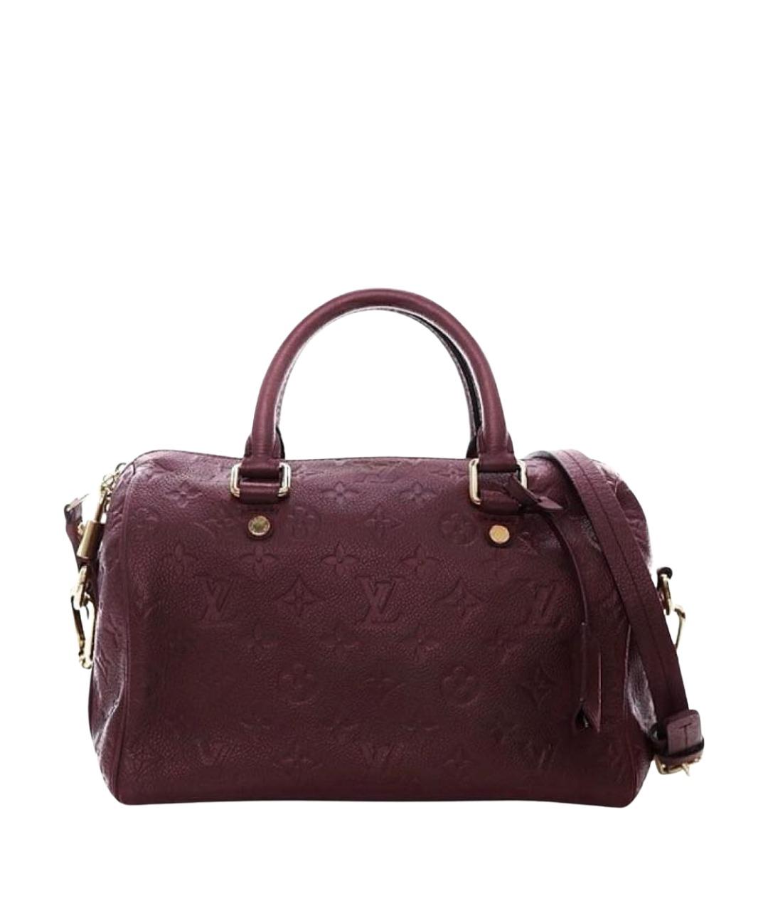 LOUIS VUITTON Бордовая кожаная сумка с короткими ручками, фото 1