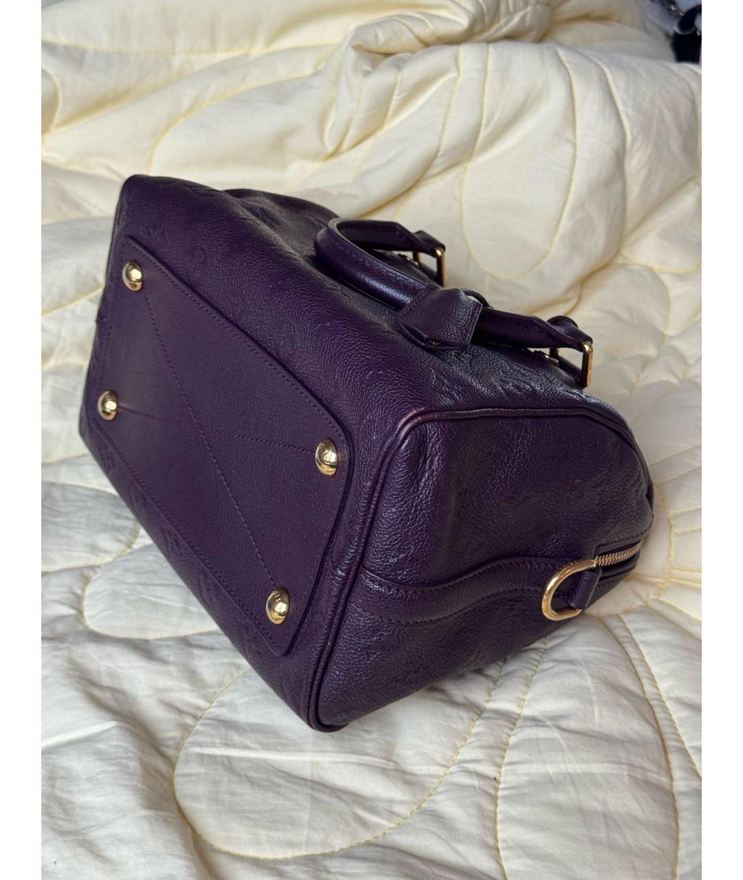 LOUIS VUITTON Бордовая кожаная сумка с короткими ручками, фото 6