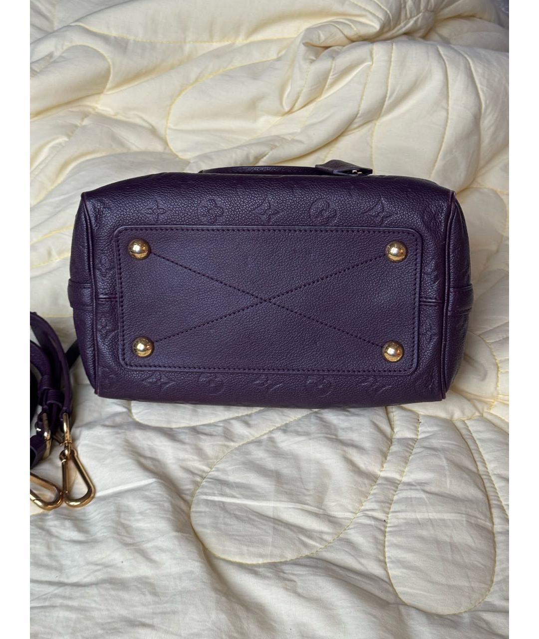 LOUIS VUITTON Бордовая кожаная сумка с короткими ручками, фото 5