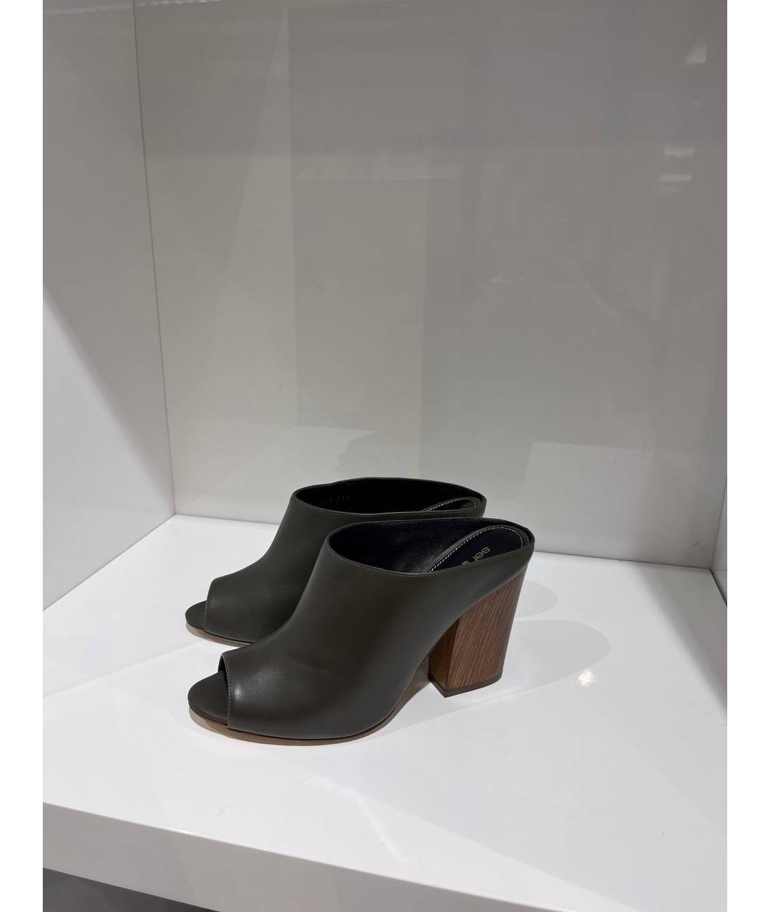 SERGIO ROSSI Мульти кожаные мюли, фото 4