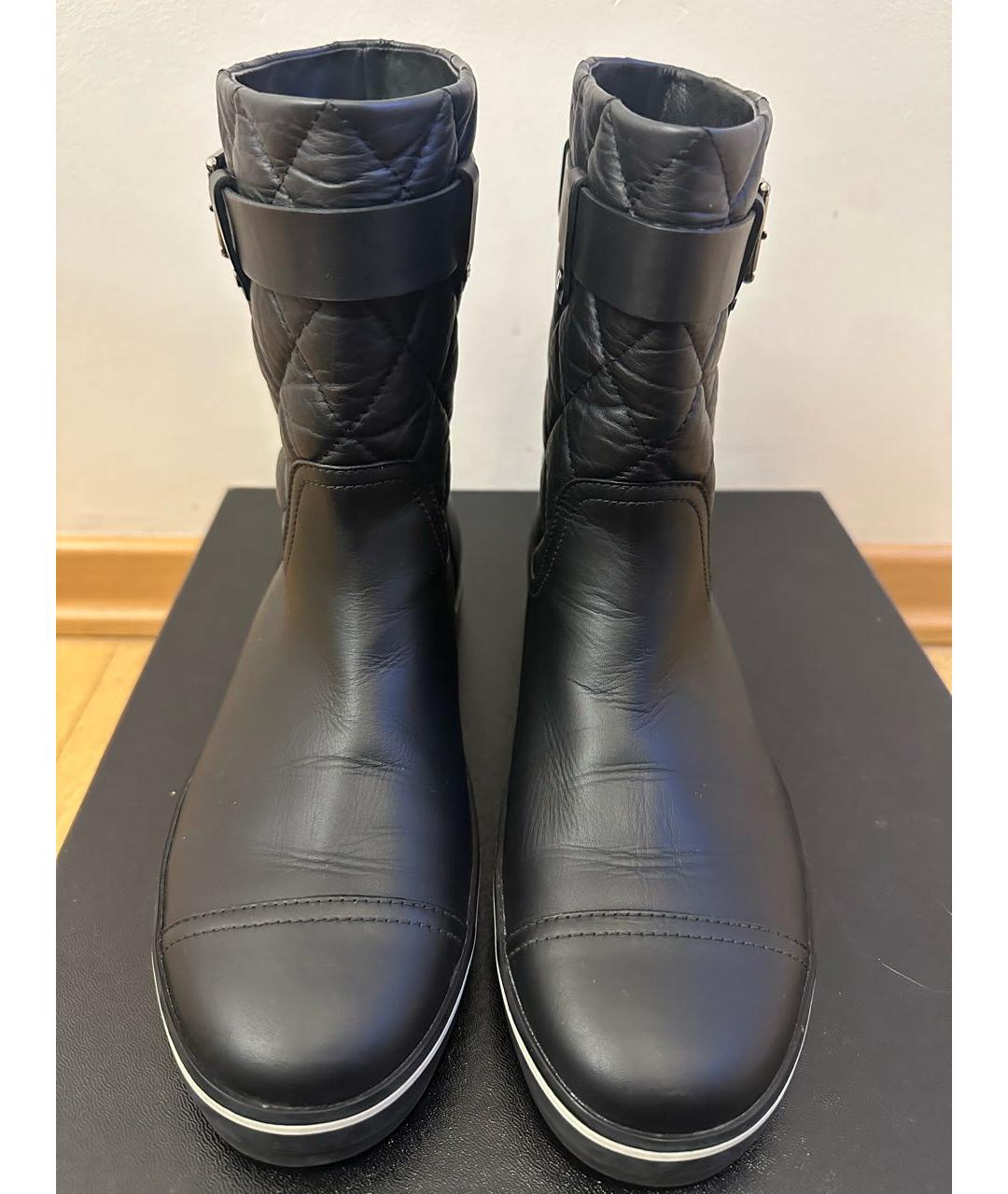 CHANEL Черные кожаные ботинки, фото 5