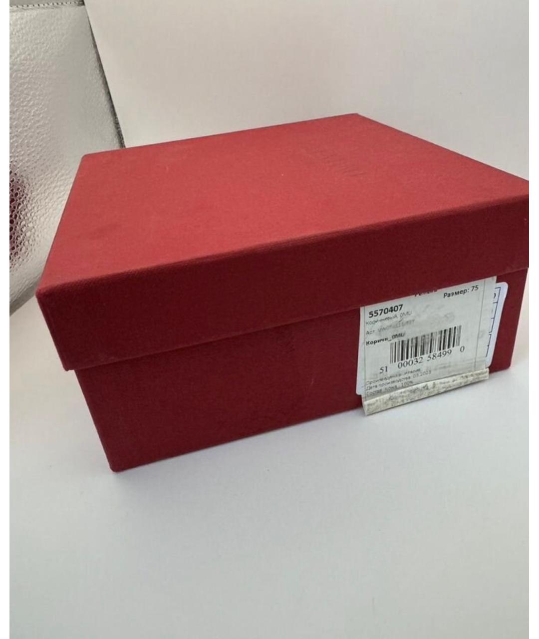 VALENTINO Коричневый кожаный ремень, фото 6