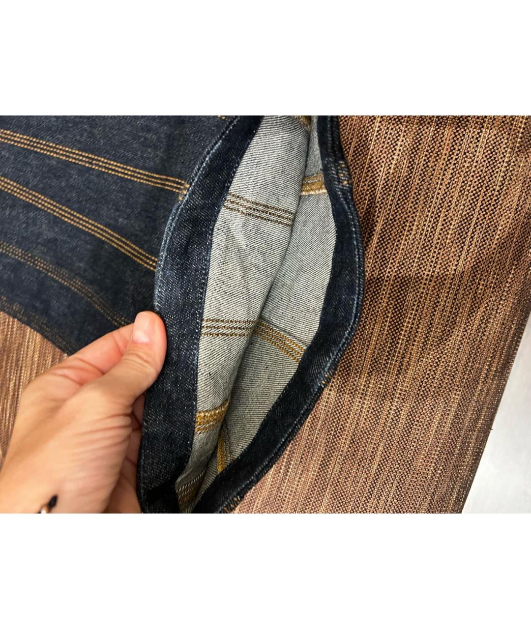 DOLCE&GABBANA Темно-синие хлопковые джинсы клеш, фото 3