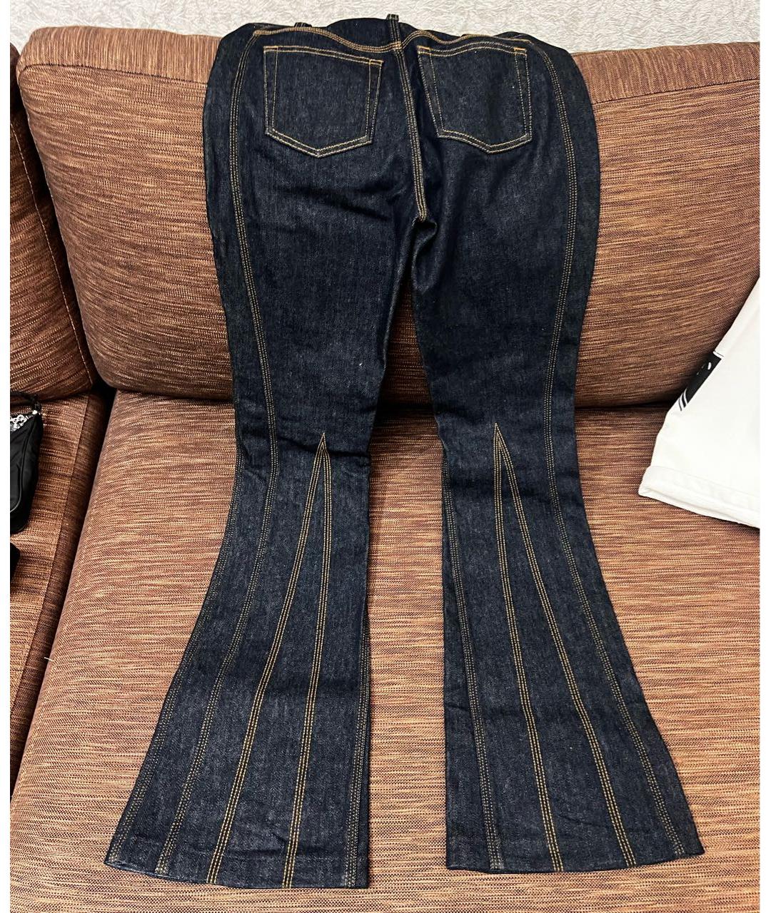 DOLCE&GABBANA Темно-синие хлопковые джинсы клеш, фото 2