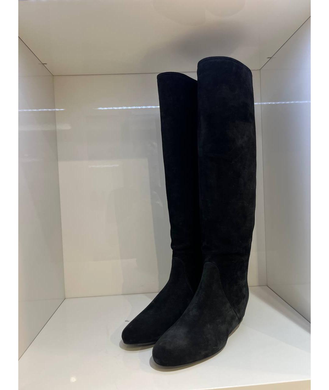 LANVIN Черные замшевые сапоги, фото 2