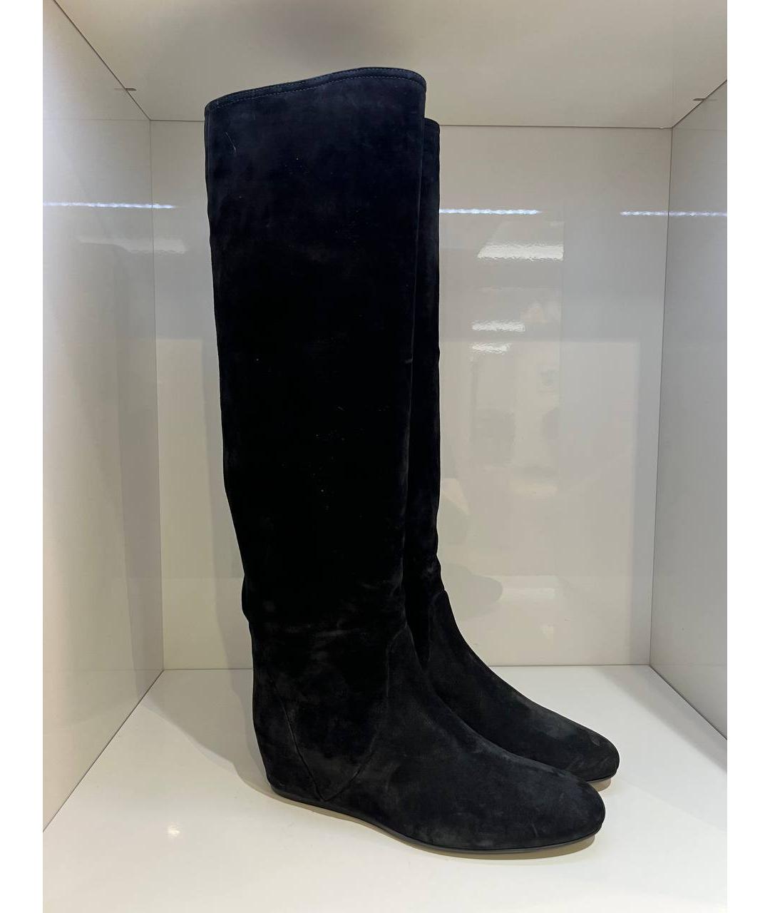 LANVIN Черные замшевые сапоги, фото 4