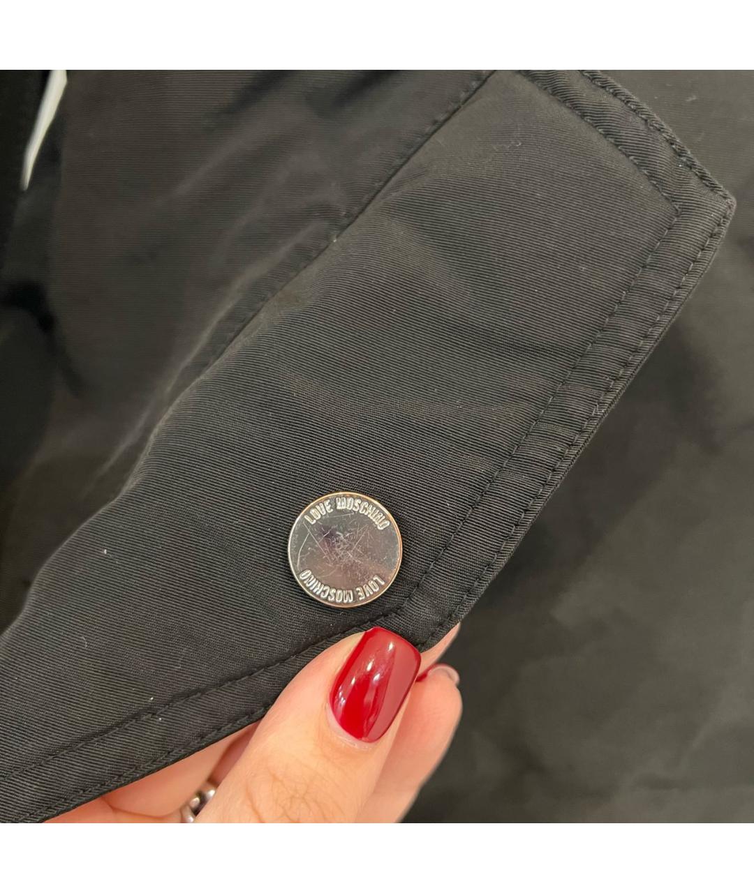 LOVE MOSCHINO Черное пальто, фото 7