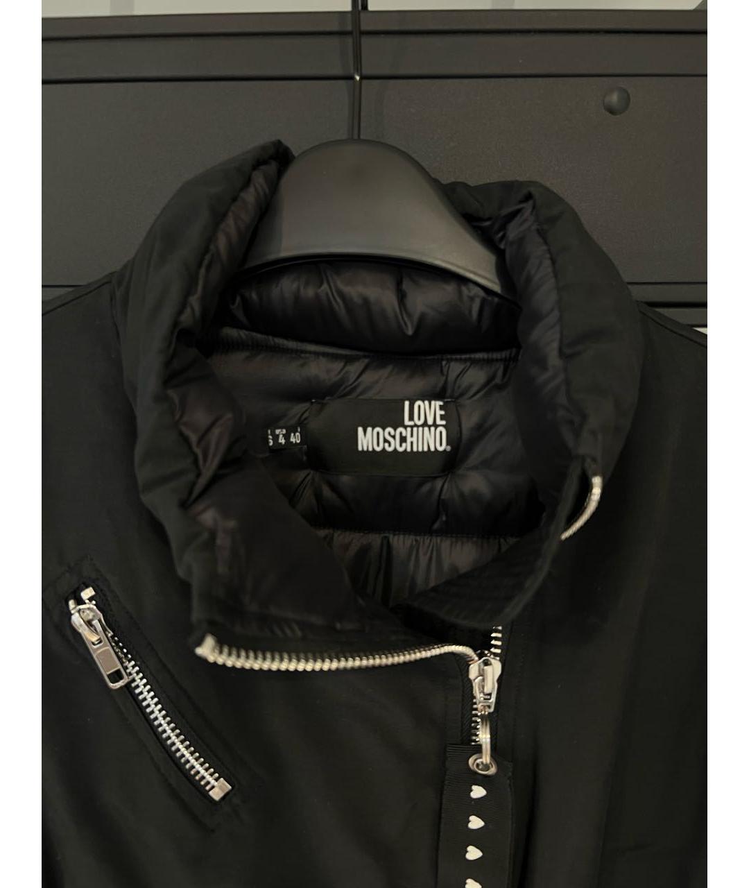 LOVE MOSCHINO Черное пальто, фото 3