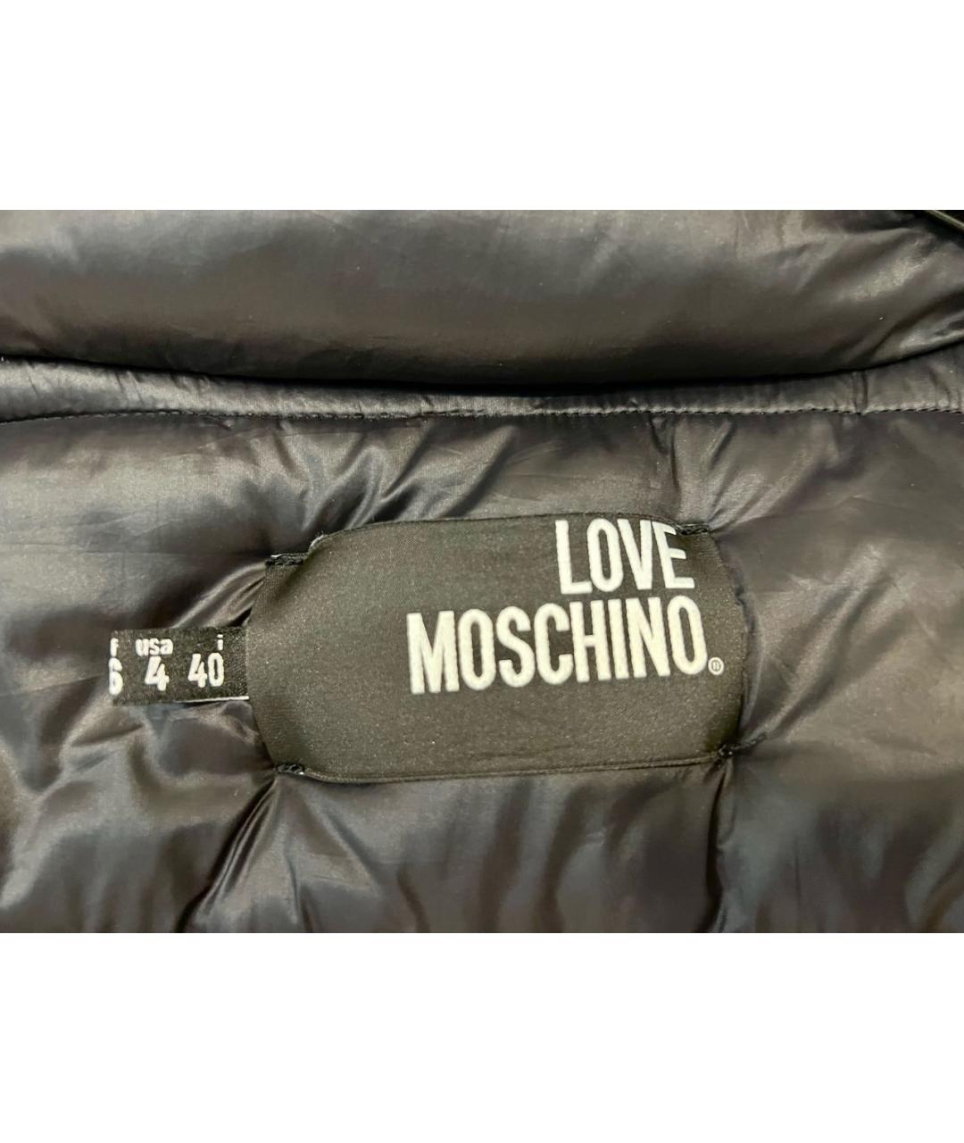 LOVE MOSCHINO Черное пальто, фото 5
