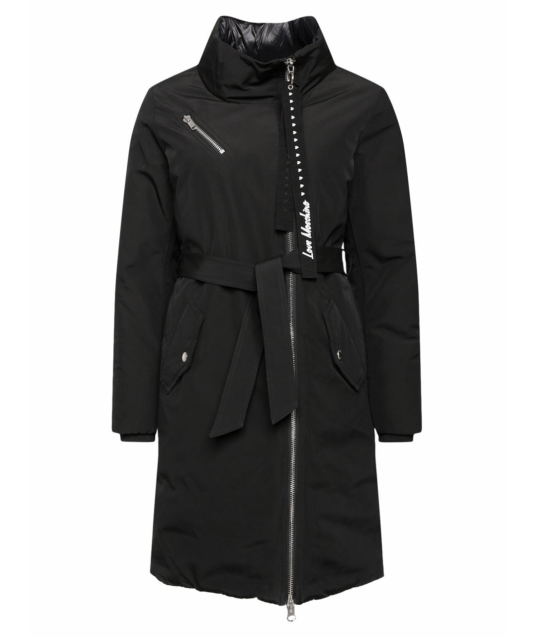 LOVE MOSCHINO Черное пальто, фото 1