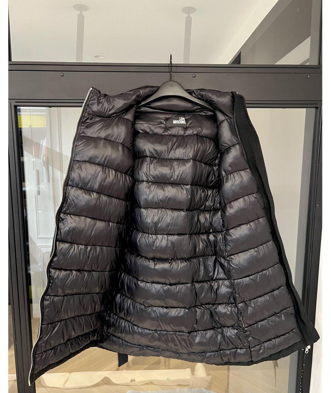 LOVE MOSCHINO Черное пальто, фото 4