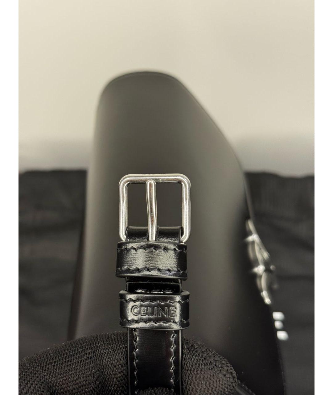 CELINE Черная кожаная сумка через плечо, фото 8