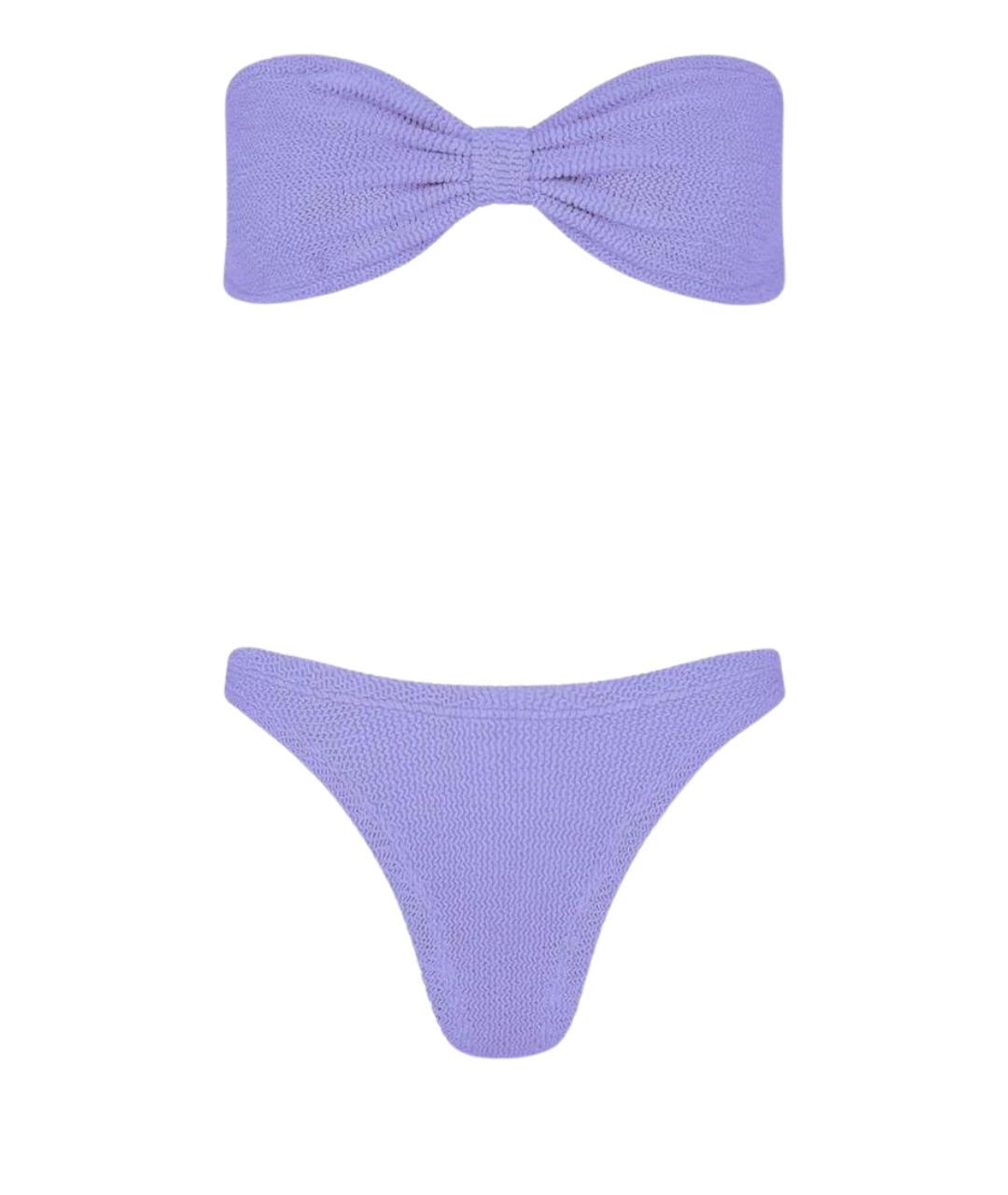 HUNZA G Фиолетовый полиамидовый купальник, фото 1