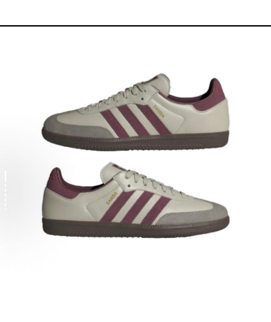 ADIDAS Серые кожаные кроссовки, фото 2