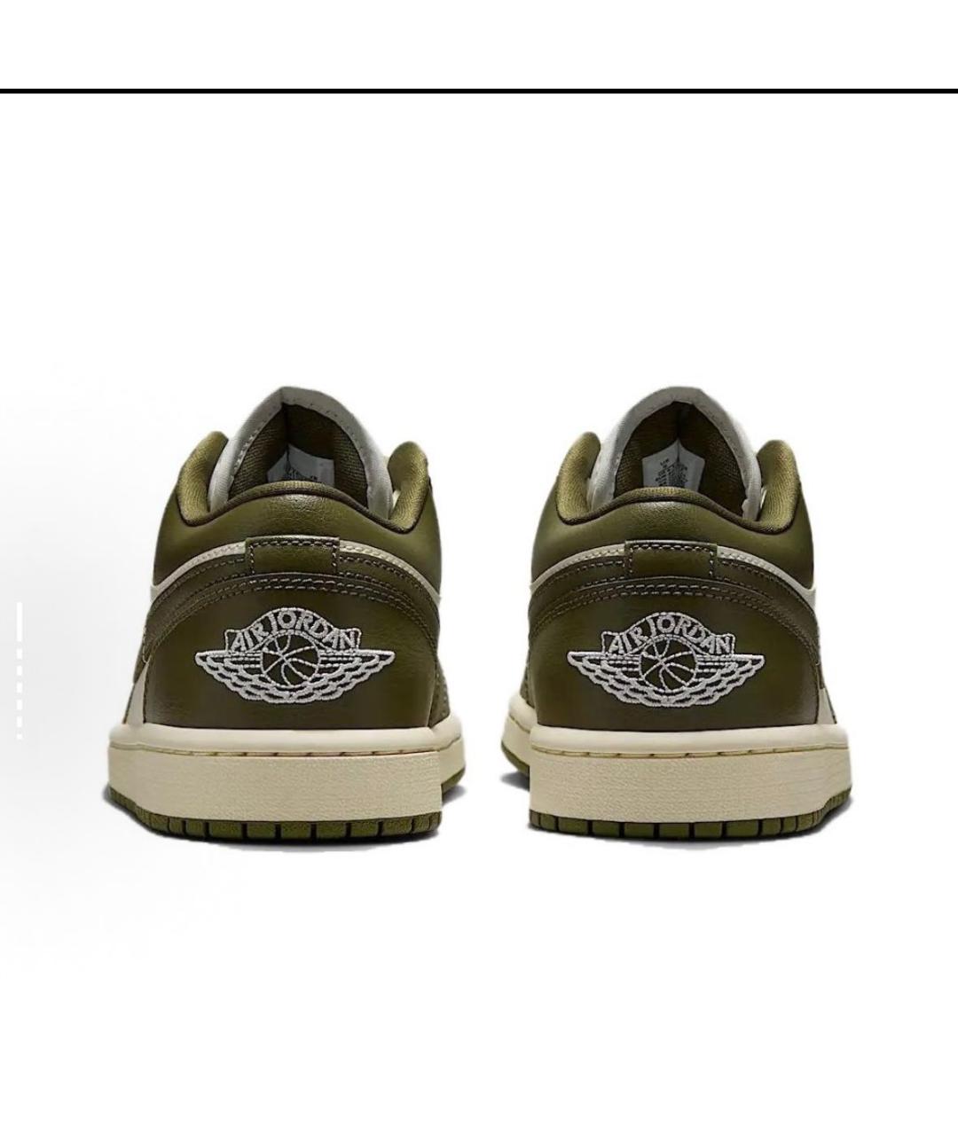 JORDAN Зеленые кожаные кроссовки, фото 3