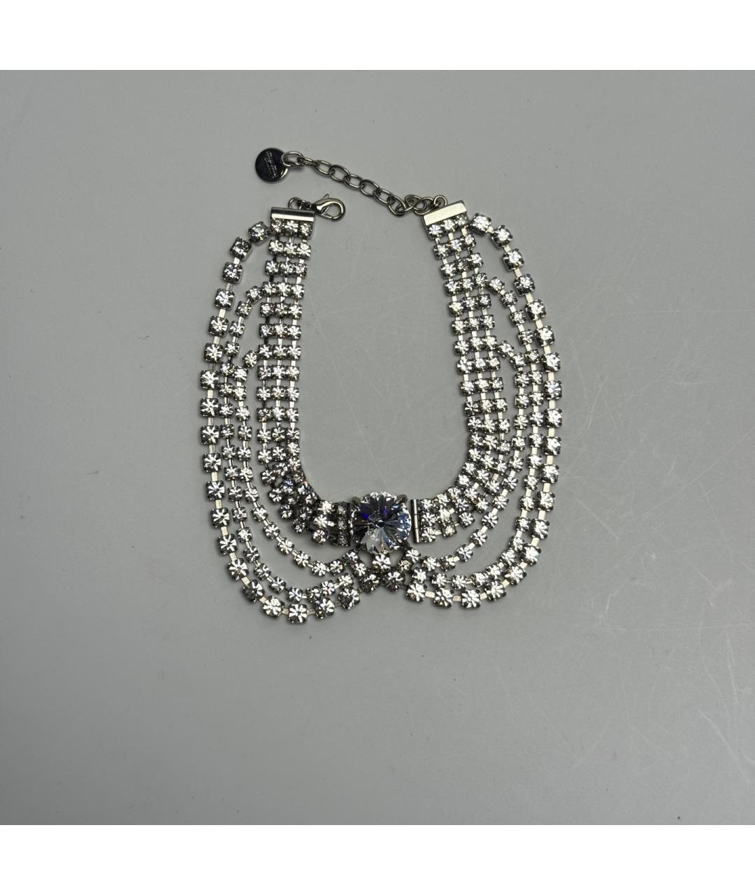 MIU MIU Серебряное металлическое колье, фото 8